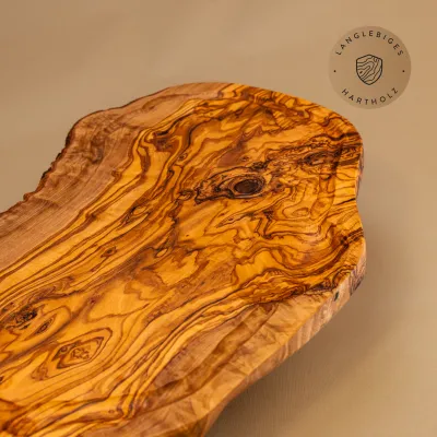 Steakbrett Olivenholz mit Saftrille & Griff | in 5 Größen erhältlich