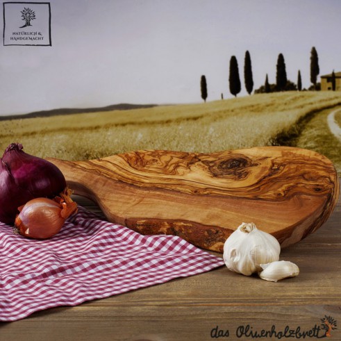 Naturally Med - Olive Wood Cutting Board/Cheese Board - 14 inch