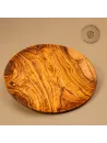 Holzteller Olivenholz rund | Handgefertigt am Alpenrand