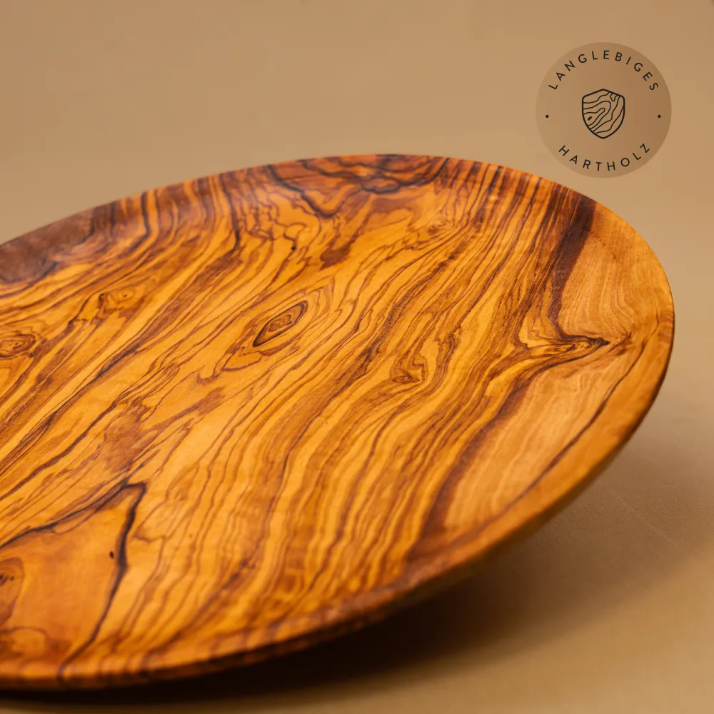 Holzteller Olivenholz rund