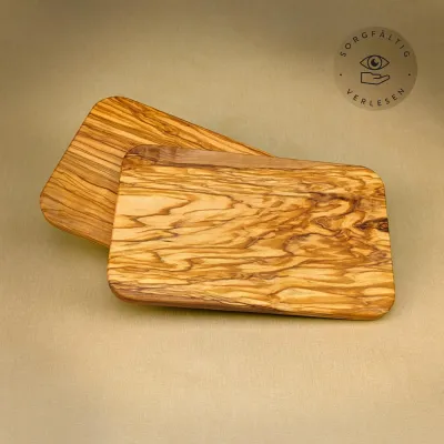 Dünnes Frühstücksbrett aus Olivenholz | Handgefertigt in Bayern
