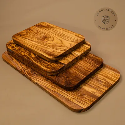 Schneidebrett Olivenholz mit gerundete Ecken | in 8 Größen erhältlich
