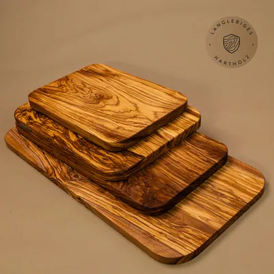 Schneidebrett Olivenholz mit gerundete Ecken | in 8 Größen erhältlich