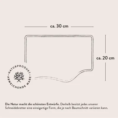 Schneidebrett Olivenholz | mit Naturkante | in 8 Größen