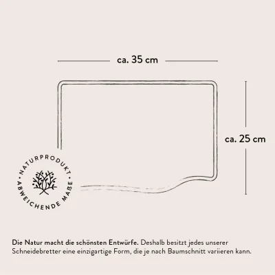 Schneidebrett Olivenholz | mit Naturkante | in 8 Größen