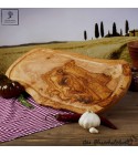 Olive wood cutting board with juice groove