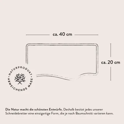 Schneidebrett Olivenholz | mit Naturkante | in 8 Größen