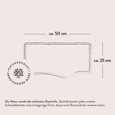 Schneidebrett Olivenholz | mit Naturkante | in 8 Größen