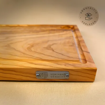 Tranchierbrett aus Olivenholz | mit Saftrille | in 3 Größen