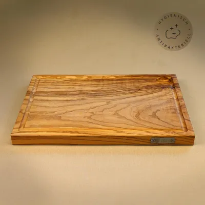 Tranchierbrett aus Olivenholz | mit Saftrille | in 3 Größen