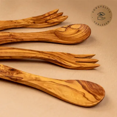 Salatbesteck aus Olivenholz: Nachhaltiger Genuss