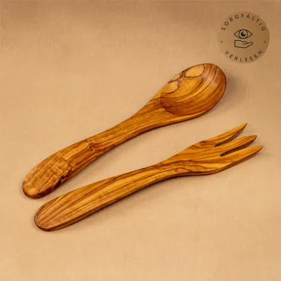 Salatbesteck aus Olivenholz: Nachhaltiger Genuss