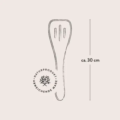 Pfannenwender aus Olivenholz mit Schlitzen – plastikfrei & handgemacht