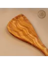 Olivenholz Kochlöffel mit Mulde & Ecke – vielseitig & robust