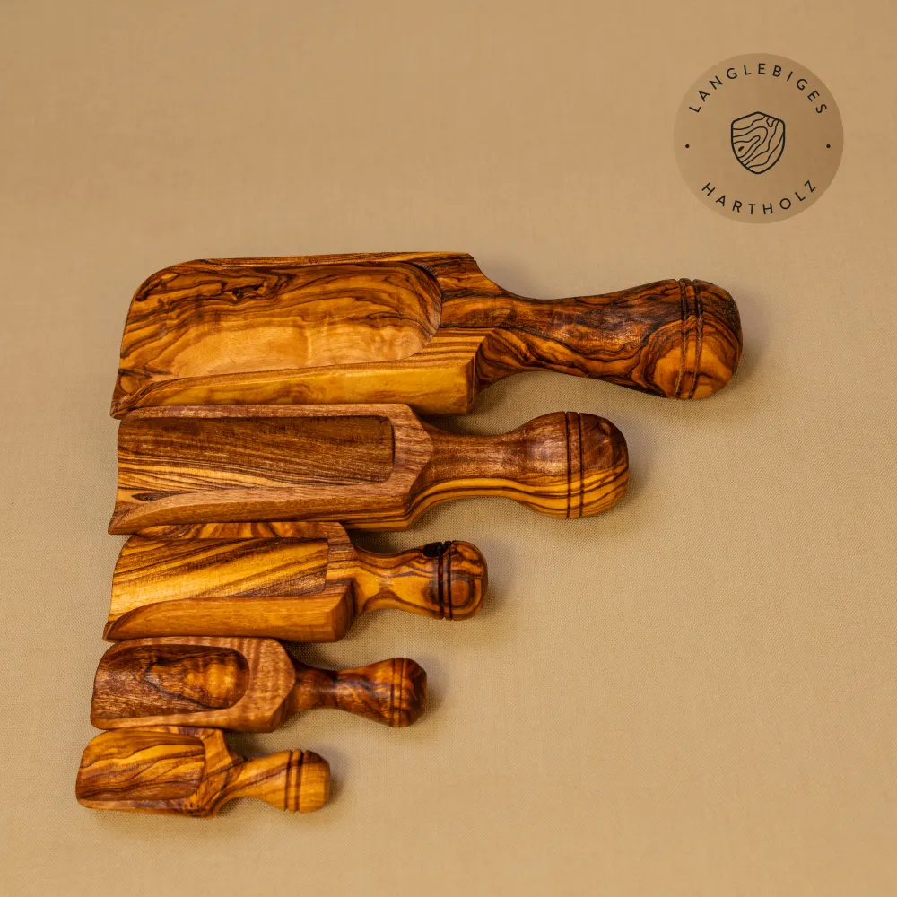 Gewürzschaufel aus Olivenholz – naturbelassen & plastikfrei
