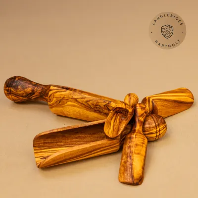 Gewürzschaufel aus Olivenholz – naturbelassen & plastikfrei