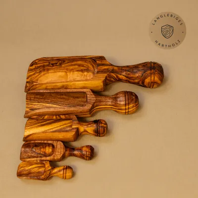 Gewürzschaufel aus Olivenholz – naturbelassen & plastikfrei