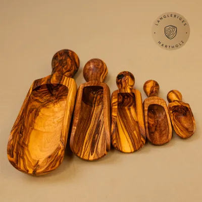 Gewürzschaufel aus Olivenholz – naturbelassen & plastikfrei