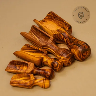 Gewürzschaufel aus Olivenholz – naturbelassen & plastikfrei