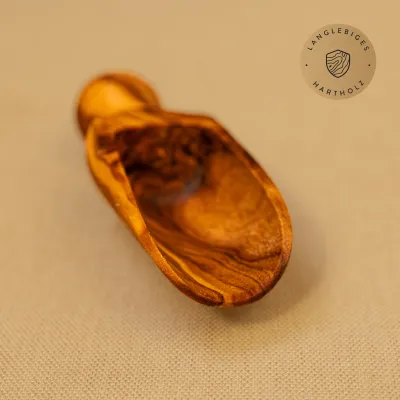 Gewürzschaufel aus Olivenholz – naturbelassen & plastikfrei