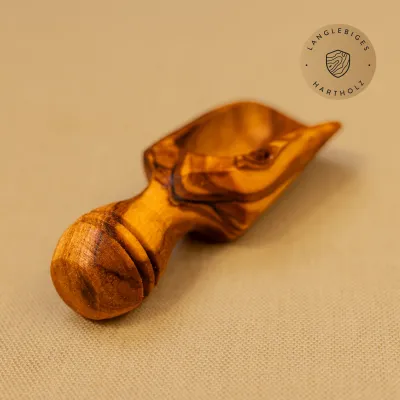 Gewürzschaufel aus Olivenholz – naturbelassen & plastikfrei