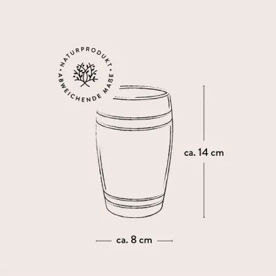 Kochlöffelhalter aus Olivenholz bauchig – elegant & naturbelassen