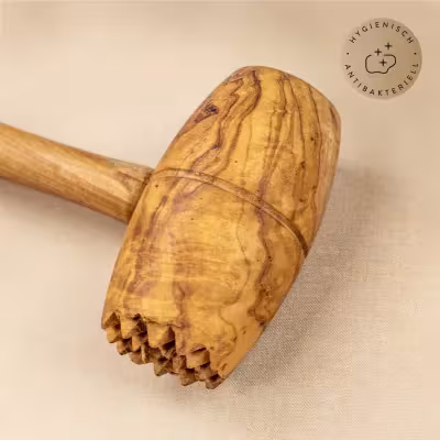 Fleischklopfer aus Olivenholz mit rundem Kopf