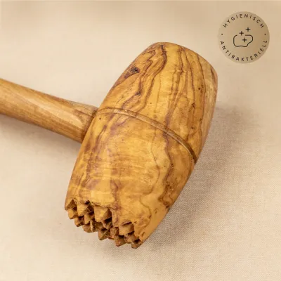 Fleischklopfer aus Olivenholz mit rundem Kopf