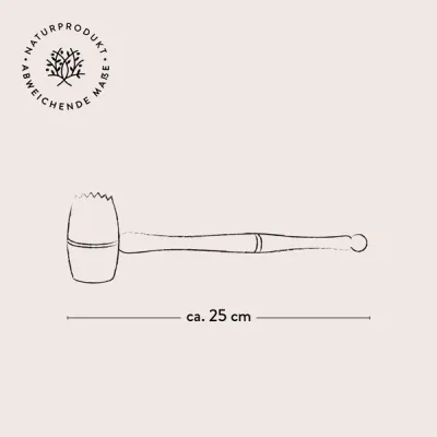 Fleischklopfer aus Olivenholz mit rundem Kopf