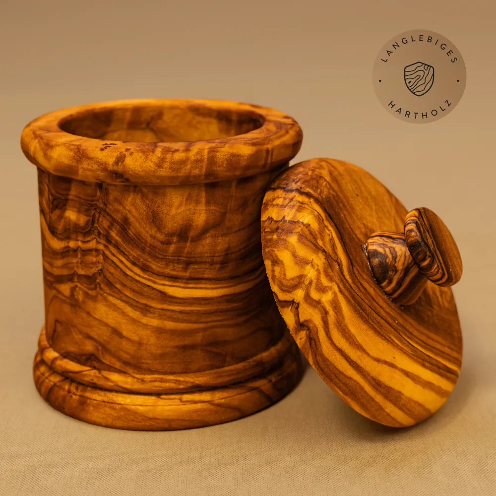 Gewürzdose aus Olivenholz mit Deckel – aromaschonend & naturbelassen