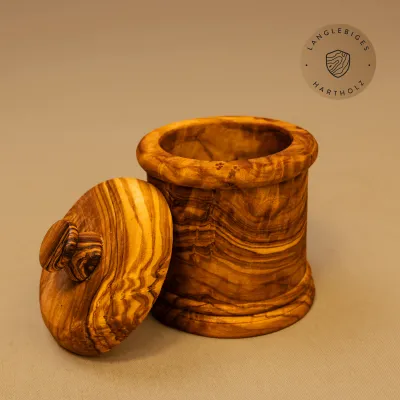 Gewürzdose aus Olivenholz mit Deckel – aromaschonend & naturbelassen