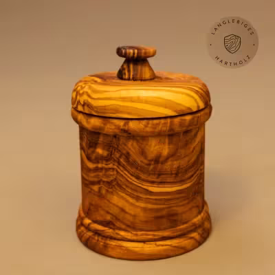 Gewürzdose aus Olivenholz mit Deckel – aromaschonend & naturbelassen