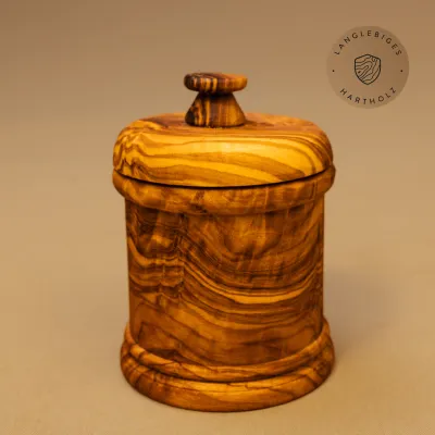 Gewürzdose aus Olivenholz mit Deckel – aromaschonend & naturbelassen