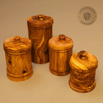 Gewürzdose aus Olivenholz mit Deckel – aromaschonend & naturbelassen