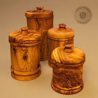 Gewürzdose aus Olivenholz mit Deckel – aromaschonend & naturbelassen