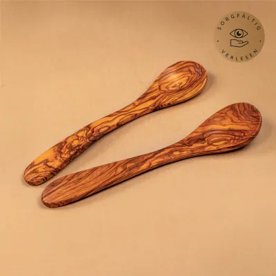 2er Set Löffel aus Olivenholz: Nachhaltiger Genuss