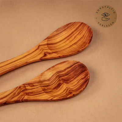 2er Set Löffel aus Olivenholz: Nachhaltiger Genuss