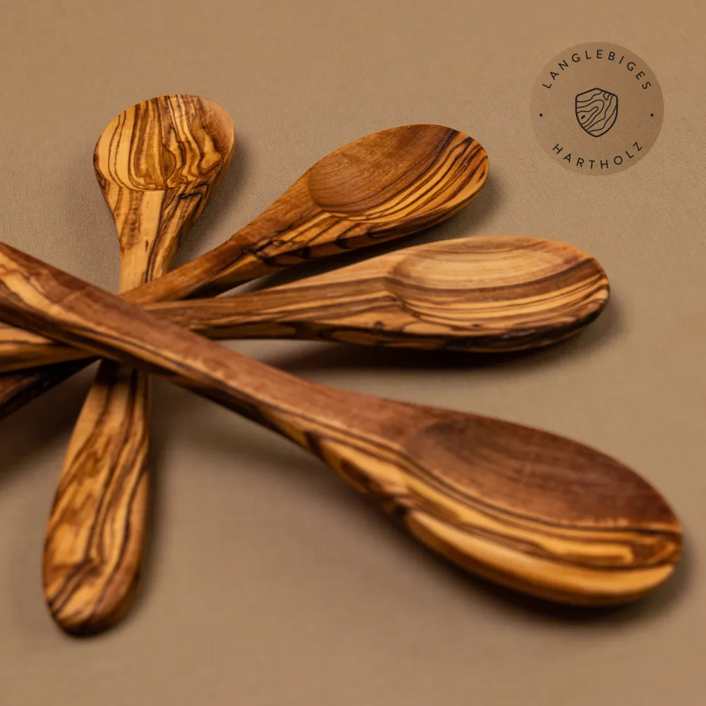 4er Set Löffel aus Olivenholz: Nachhaltiger Genuss