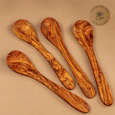 4er Set Löffel aus Olivenholz: Nachhaltiger Genuss
