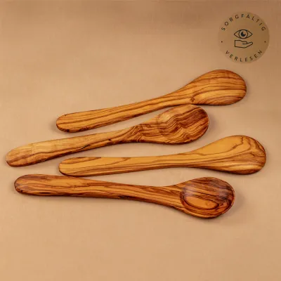 4er Set Löffel aus Olivenholz: Nachhaltiger Genuss