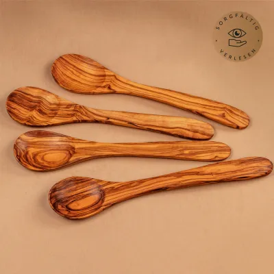 4er Set Löffel aus Olivenholz: Nachhaltiger Genuss