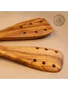 2er Set Pfannenwender aus Olivenholz mit Löchern