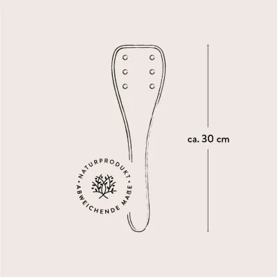 2er Set Pfannenwender aus Olivenholz mit Löchern