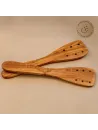 2er Set Pfannenwender aus Olivenholz mit Löchern