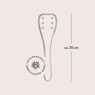 2er Set Pfannenwender aus Olivenholz mit Löchern