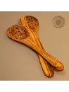 Olivenholz Schaumlöffel – Abseihlöffel robust & handgemacht