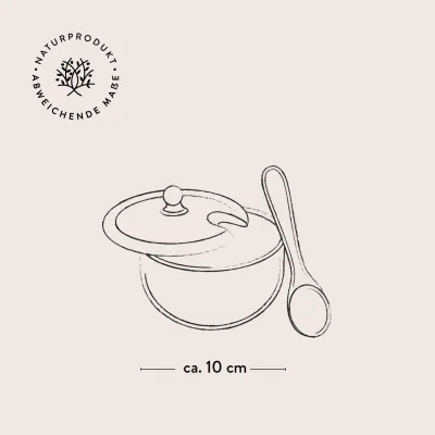 Zuckerdose mit Deckel & Löffel | Olivenholz | Unikat aus Handarbeit