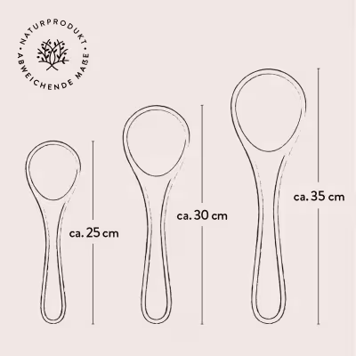 Schöpflöffel Set aus Olivenholz – 3 Größen | natürlich kochen