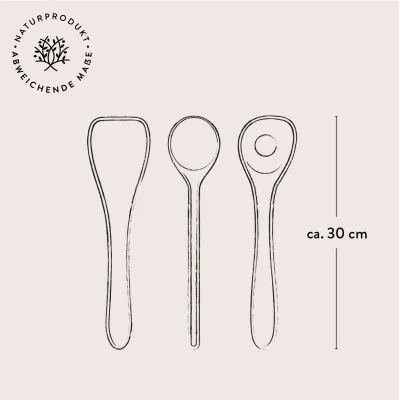 3er Set bestehend aus Pfannenwender, Kochlöffel, Risottolöffel aus Olivenholz