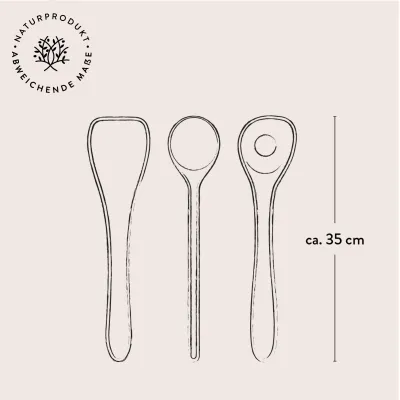 3er Set bestehend aus Pfannenwender, Kochlöffel, Risottolöffel aus Olivenholz